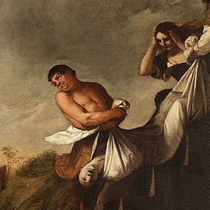 Corpse bearer during a plague epidemic