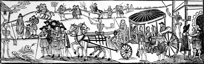 Runaways fleeing from the Plague, 1630.