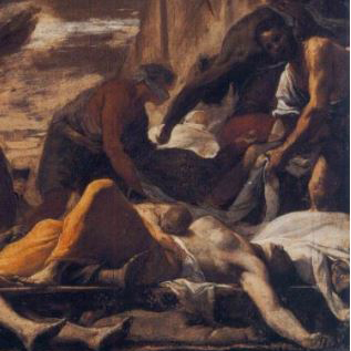 Plague corpse carrier wearing mask