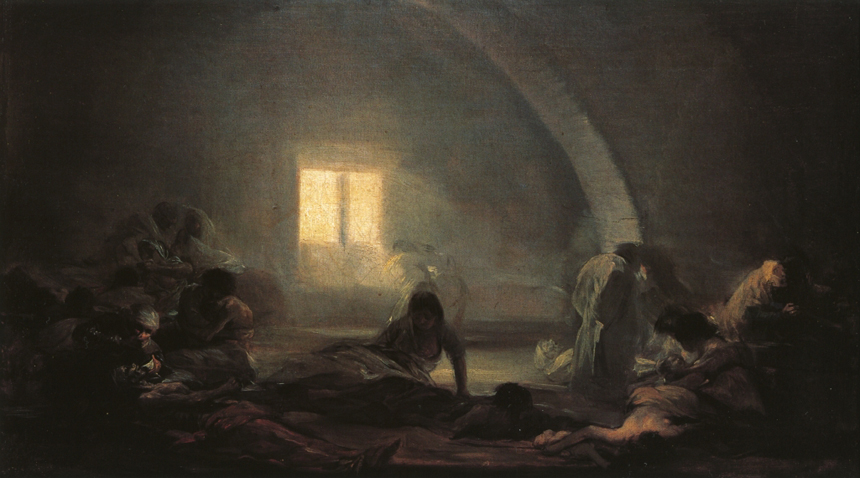 Plague Hospital interior by Francisco de Goya.