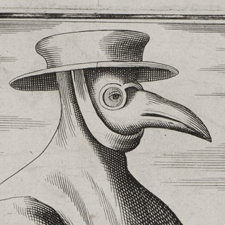 Plague mask detail by Altzenbach