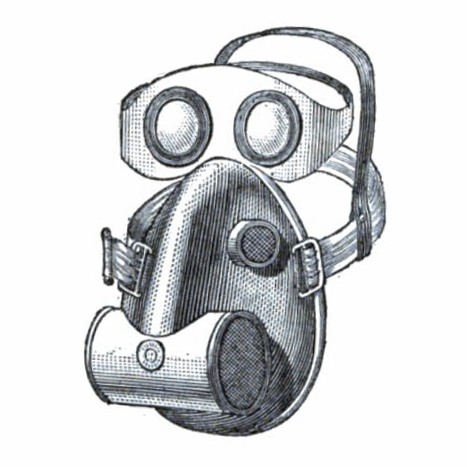 Respirator with goggles