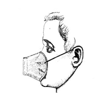 Man wearing respirator
