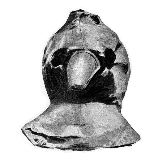 Protective mask worn by disinfector Poveglia