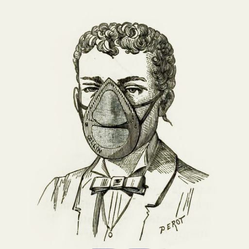 Man wearing protective mask