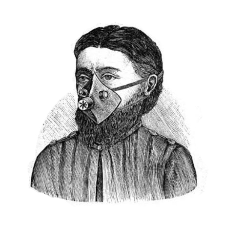 Man wearing protective mask